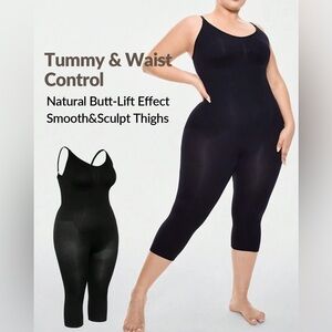 Plus Seamless Body shaper Bust & Butt Lifter Jumpsuit w/ Adjustable Straps